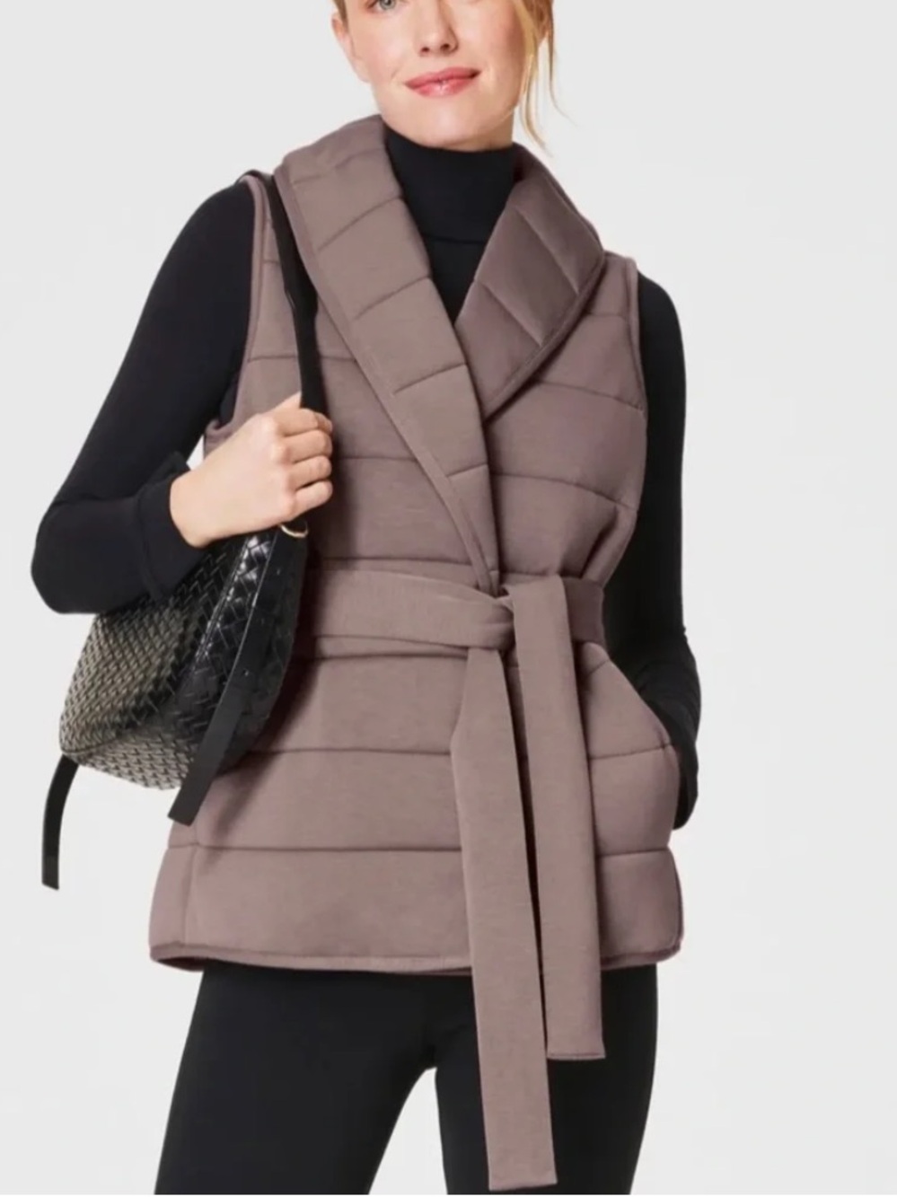 SPANX Quilted Primaloft Belt Puffer Vest, Size XL, NWT